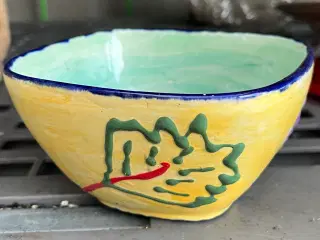 VRC Keramisk Skål Farverig Håndmalet