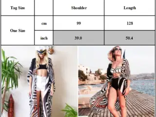 Kimino-Lang- zebra stribet print- One size