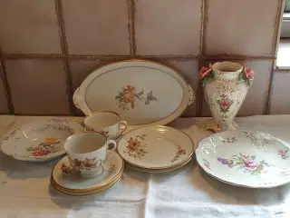 Blomstret porcelæn