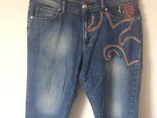 3/4 jeans med sygmønster