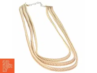 Multilaget guldkæde halskæde (str. 44 cm)