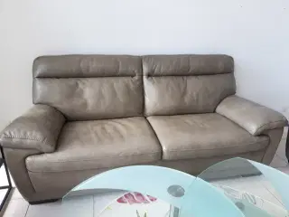 Sofa i ægte lædder