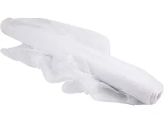 Organza stof, B: 50 cm, hvid, 10m/ 1 rl.