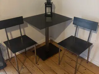 Støbejerns bord med stile - Sort Metal