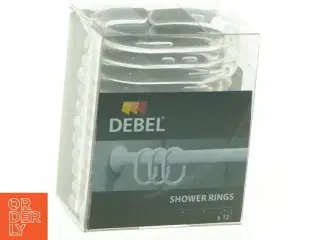 DEBEL Transparent badeforhængsringe fra DEBEL (str. 6 x 4 cm)