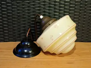 Vintage/Retro loftlampe med glasskærm