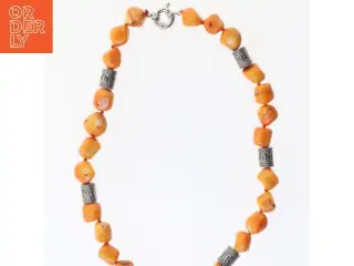 Halskæde med gule perler (str. 46 cm)