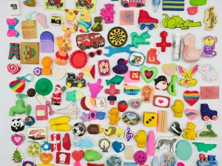 Stor viskelæder samling fra 80'erne