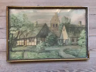 En akvarel, en antikvitet, i naturalistisk stil