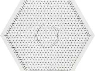 Perleplade, stor sekskant, str. 15x15 cm, medium, 10stk./ 1 pk.