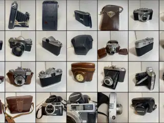En masse gamle kamera, skriv hvis interesse