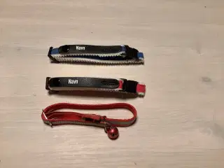 Kattehalsbånd med klokke + en madskål