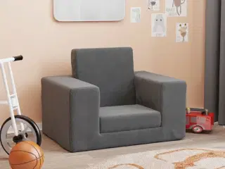Sofa til børn blødt plys blå