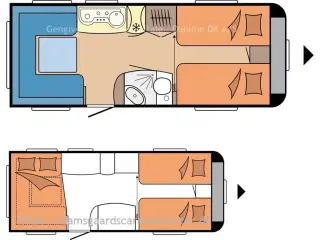2016 - Hobby De Luxe 540 UL   Enkeltsenge-Lamel-Mover-Telt
