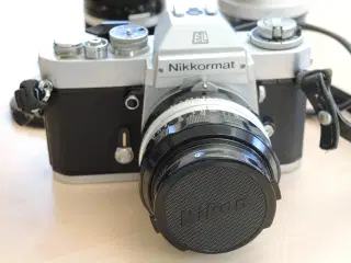 Nikon Nikkormat EL, Spejlrefleks m tilbehør Analog