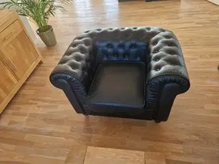 Sofaer i sort kunstlæder
