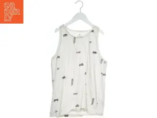 Hvid tanktop med motiver fra H&M (str. 164)