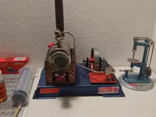 Wilesco dampmaskine D6+M51 boremaskine mm.