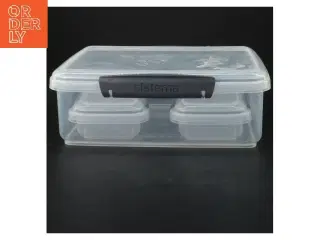 Plastik madkasse med små beholdere fra Sistema (str. 23x18x8 cm)