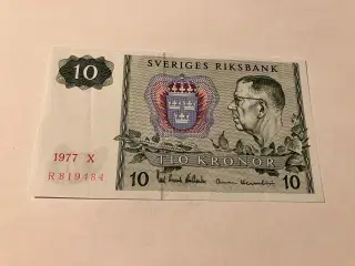10 Kronor Sweden 1977 X