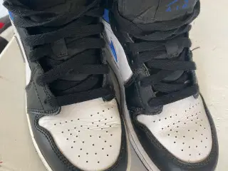 Nike Air Jordans blå/sort/hvid