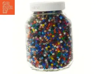HAMA Perler i krukke (stort nutellaglas)