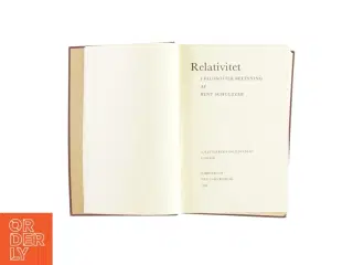 Relativitet, anden udgave af Bent Schultzer (bog)