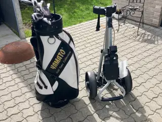 Golfsæt  med taske og vogn