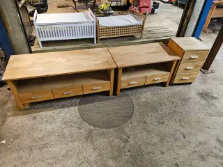 Tv Bord i egetræ