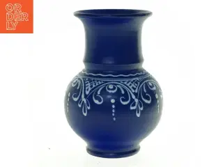 Blå keramikvase (str. 19 x 13 cm)