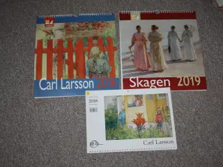 Carls Larsson væg kalender 2016, 2018, 2019