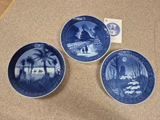 Royal Copenhagen - juleplatter 1972 - 1974 +> 1982