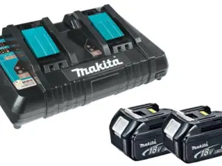 Makita Batteri Oplader. m. 2x Batteri (udlejes) 