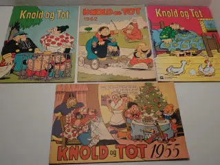 4 stk Knold og Tot. 1955, 62, 64 og 1976. 