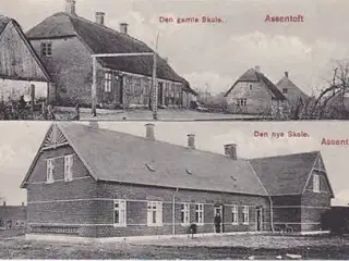 Assentoft - Gammel og nye Skole - B.u/n