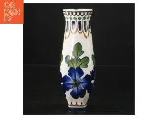 Blomstermalet keramikvase (str. 17 cm)