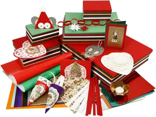 Børnenes Klippepakke til Julehygge - Ass. Farver