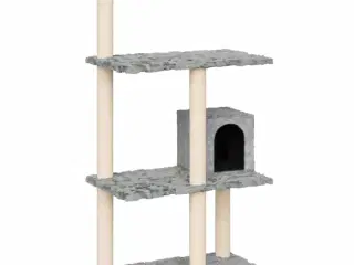 Kradsetræ med sisalstolper 119 cm lysegrå