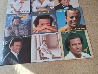 LP-samling med Julio Iglesias
