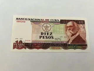 10 Pesos Cuba 1991