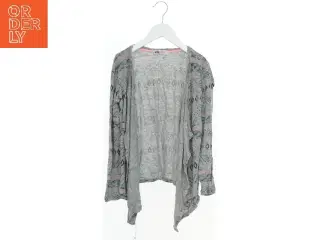 Grå cardigan med mønster fra H&M (str. 140)