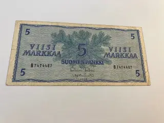 5 Markkaa 1968 Finland