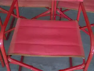 NEDSAT 5 rødorange klapsammen stole