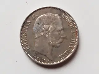 2 krone i sølv 1899 Danmark