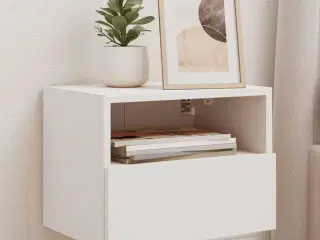 Væghængte tv-borde 2 stk. 40x30x30 cm konstrueret træ hvid