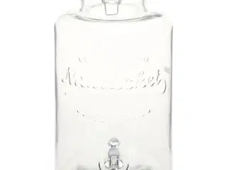 Vanddispenser XXL med tappehane gennemsigtig 8 l glas