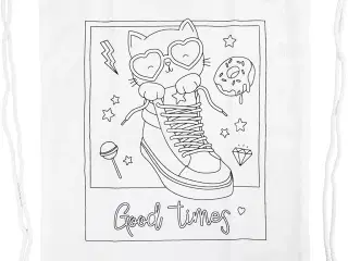 Kreativ gymnastikpose i hvid - 37x41 cm, 130 g