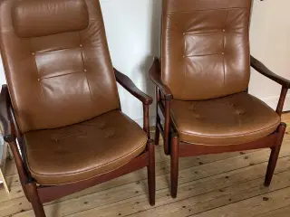 2 Farstrup læderlænestole