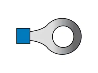 Kabelsko blå ring 6,4mm 1,5-2,5mm2 10 st