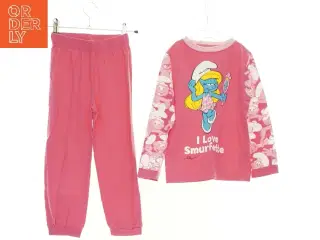 Nattøj med smølfine (str. 104 cm)